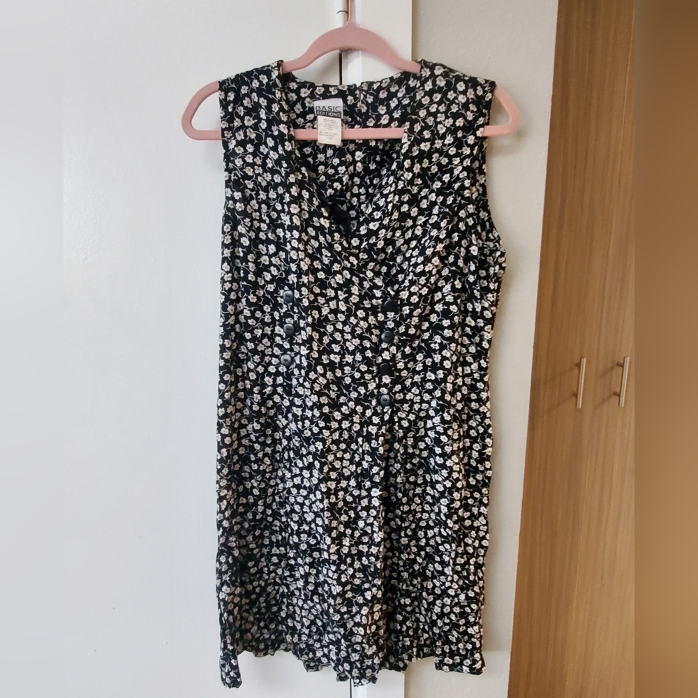 Black and White Floral Dress